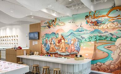 「艺术馆彩绘」漫天花雨